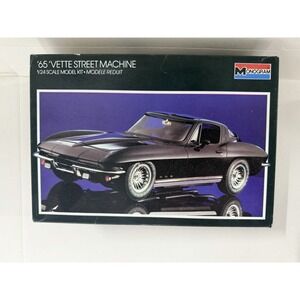 Vintage Monogram 65 Vette Street Machine Black Rat 1/24 Scale Model Kit Open Box